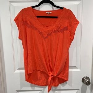 Maurice’s Coral Short Sleeve Blouse!